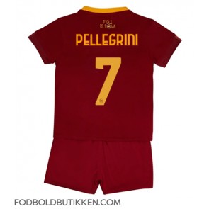 AS Roma Lorenzo Pellegrini #7 Hjemmebanetrøje Børn 2022-23 Kortærmet (+ Korte bukser)
